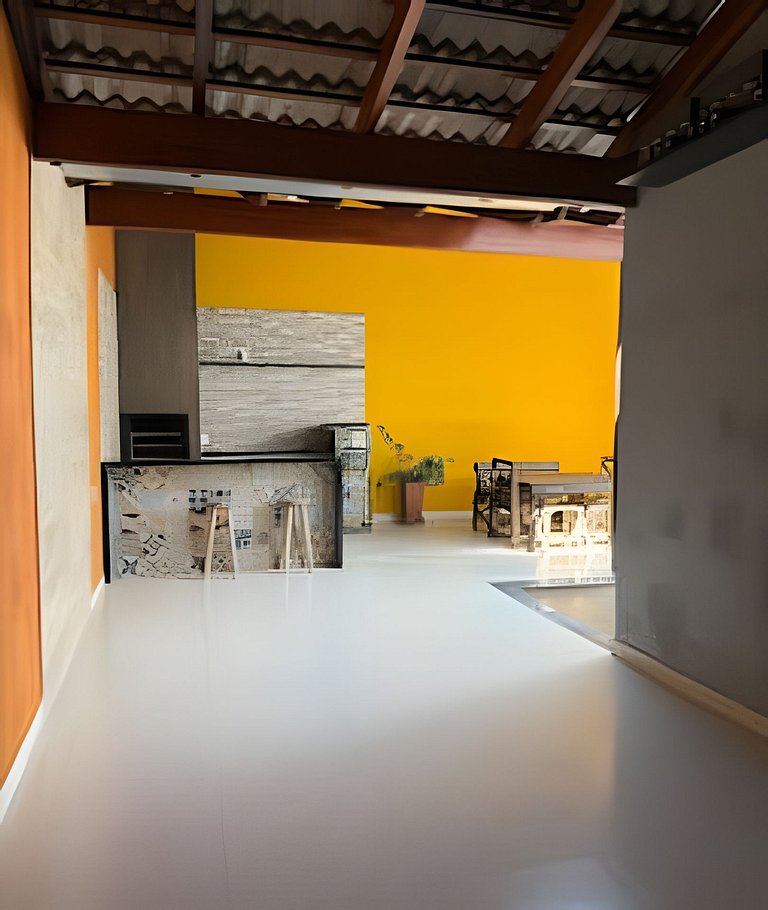 Casa grande c área gourmet churrasqueira 6 pessoas